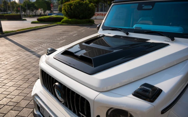 White Mercedes G63 Brabus Kit Photo 